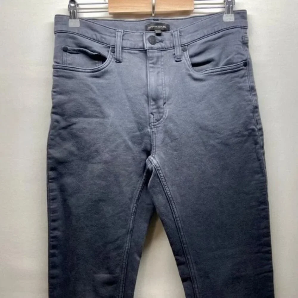 Banana Republic Jeans‎ Men's 32x34 Grey Straight Leg Slim Fit Stretch Denim GUC